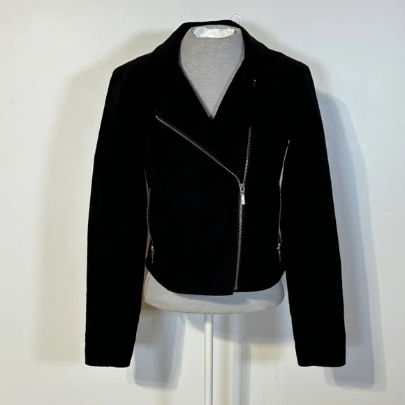 Encircled Black Unmoto Jacket Blazer Women’s Size XS Organic Cotton Zippers - Picture 4 of 15